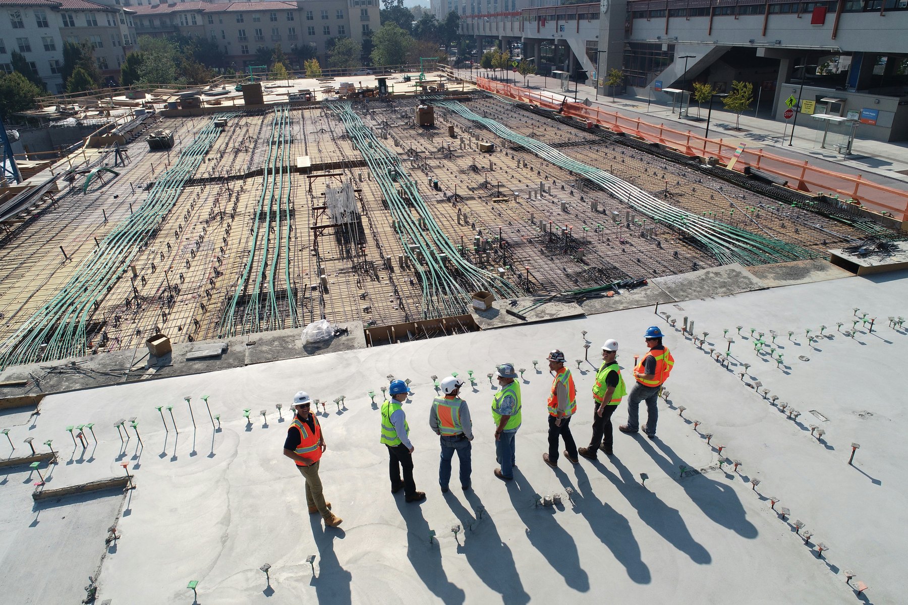Bauarbeiter auf einer Baustelle